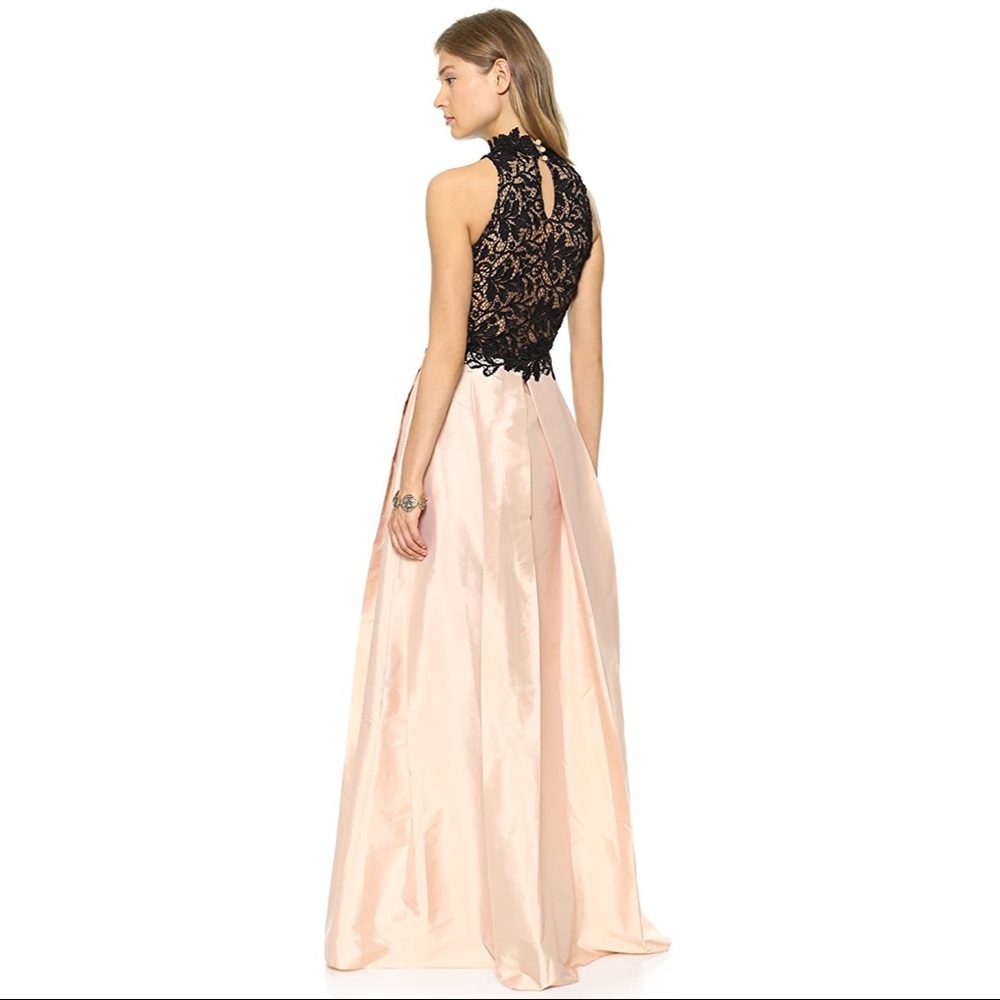 Patricia Bonaldi PatBO Taffeta & Lace Gown - Picture 2 of 11